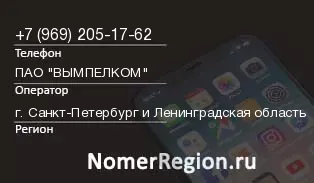 Кто звонил с 9692051762 - регион и оператор